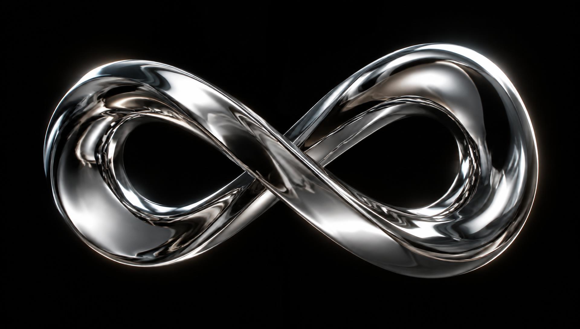 Chrome infinity sculpture